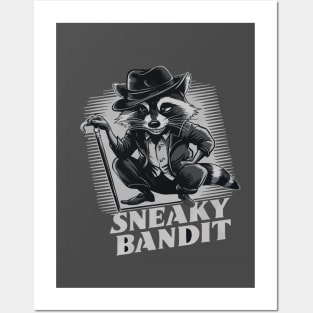 Sneaky Bandit: Raccoon Design Posters and Art